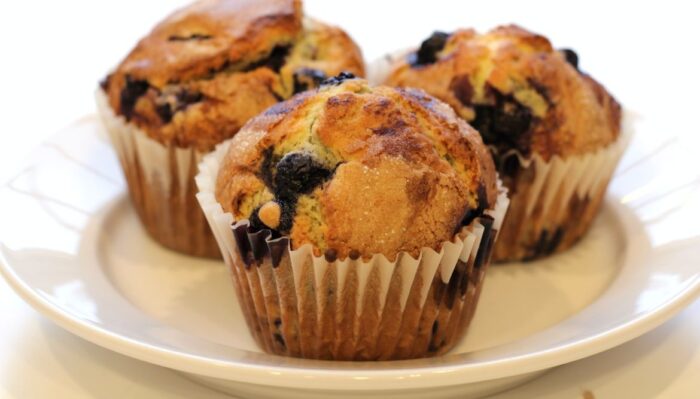 Vegane Muffins mit Heidelbeeren